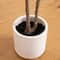 5ft. Artificial Minimalist Olive Tree in White Decorative Planter